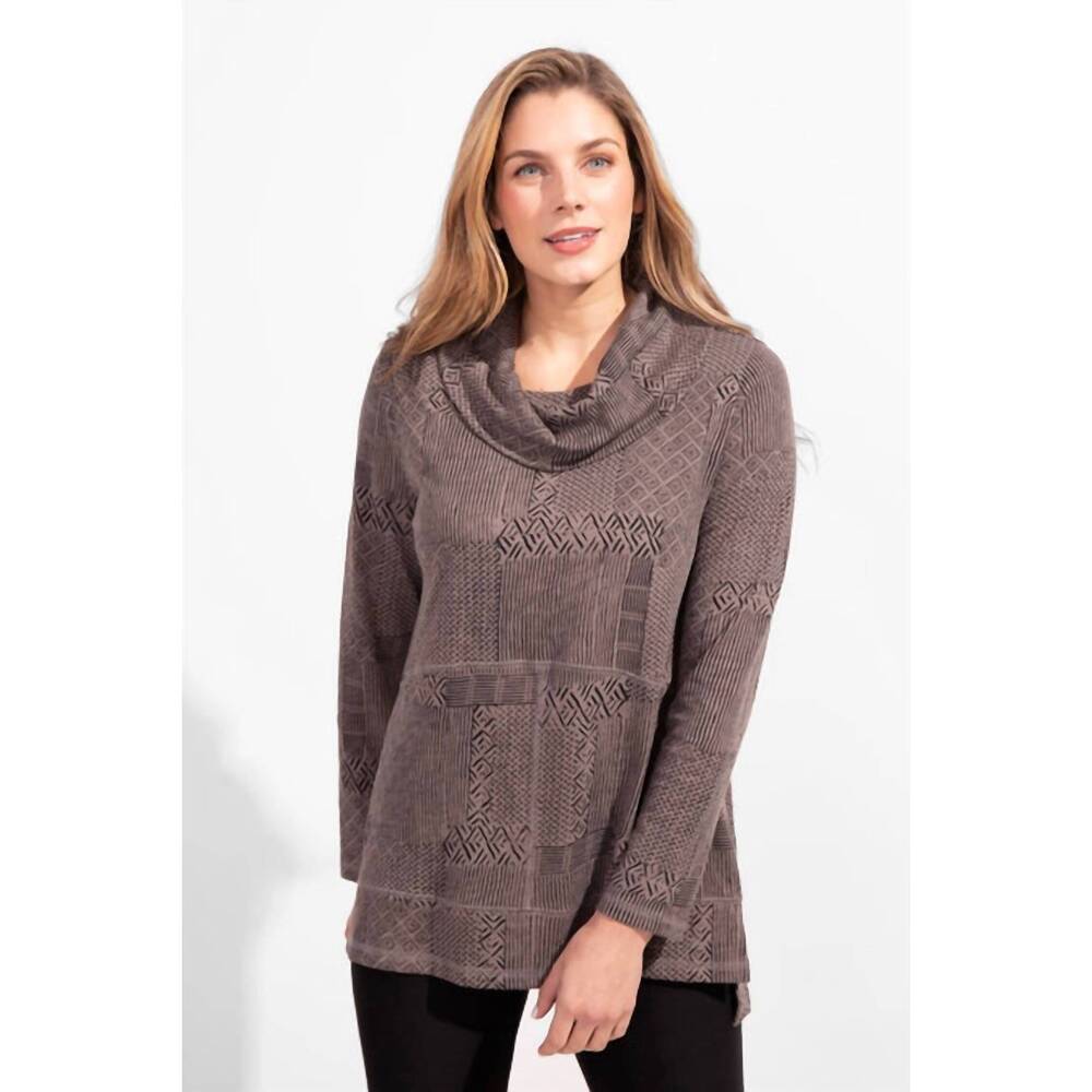 NEW ESCAPE BY HABITAT slub cowl tunic top in earth